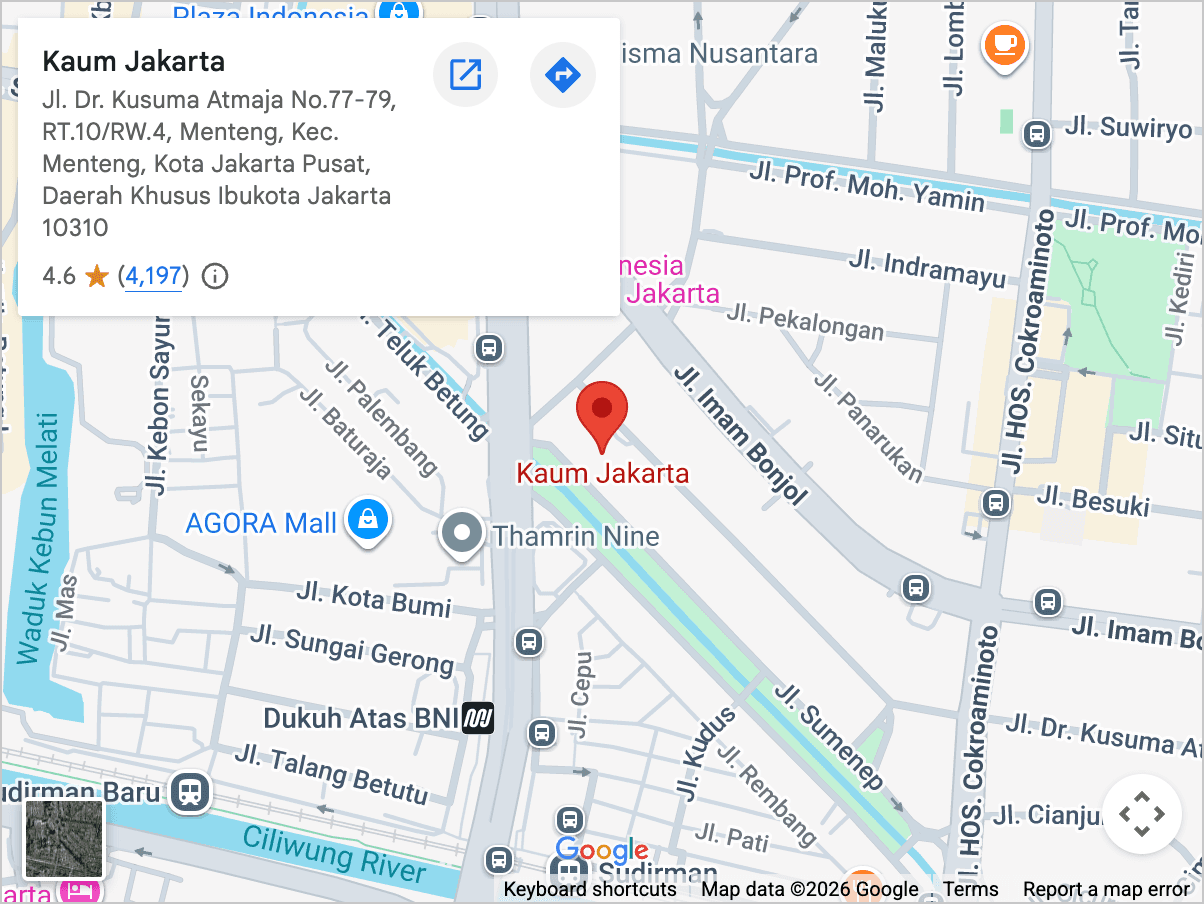 Map to Kaum Jakarta